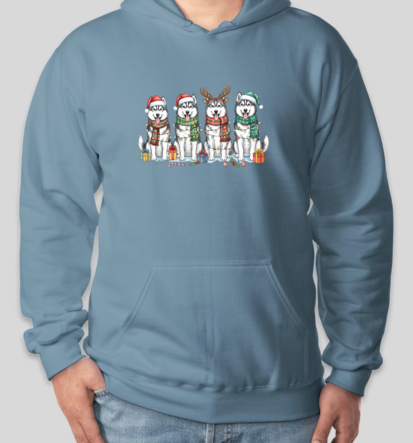Siberian Christmas Hoodie (Powder Blue)